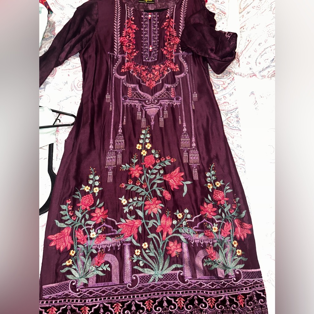 Maria B winter Linen and Velvet Size M